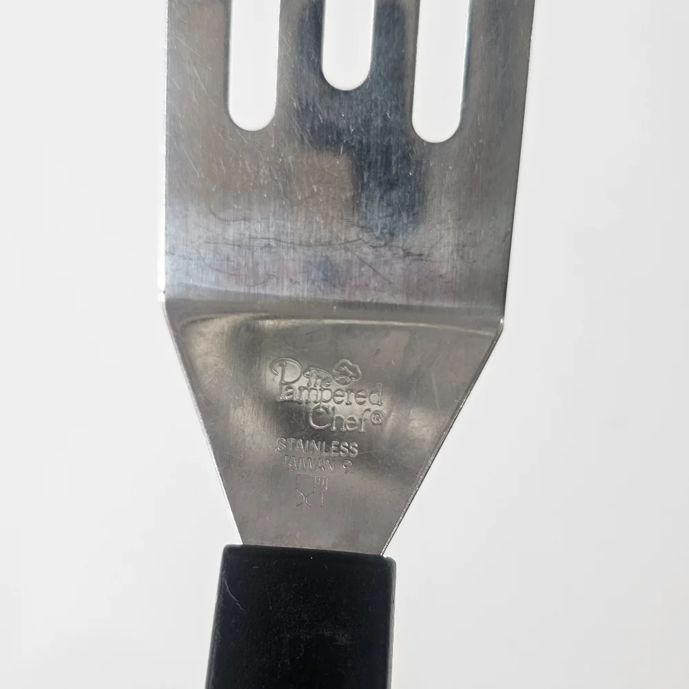 The Pampered‎ Chef Stainless Steel Mini Slotted Spatula
